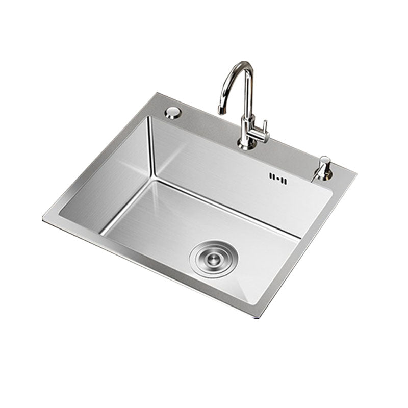 Modern Workstation Sink Stainless Steel with Drain Assembly and Faucet Kitchen Sink