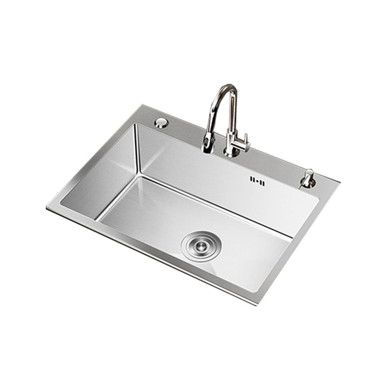 Modern Workstation Sink Stainless Steel with Drain Assembly and Faucet Kitchen Sink