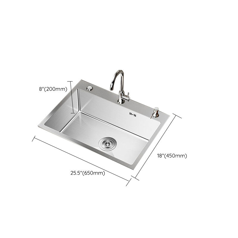 Modern Workstation Sink Stainless Steel with Drain Assembly and Faucet Kitchen Sink