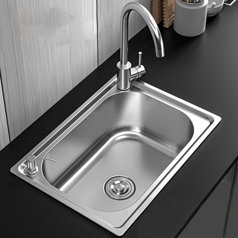 Modern Workstation Sink Stainless Steel Drain Assembly and Faucet Kitchen Sink