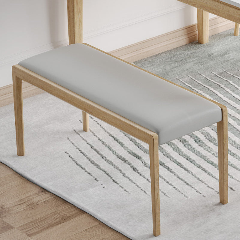 15.6-inch Width Modern Seating Bench Cushioned Solid Wood Bench