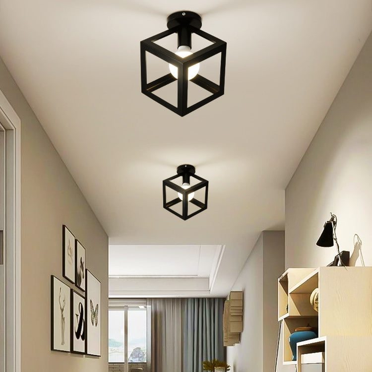 1-Light Ceiling Light Modern Ceiling Mount Light with Metal Shade for Bedroom