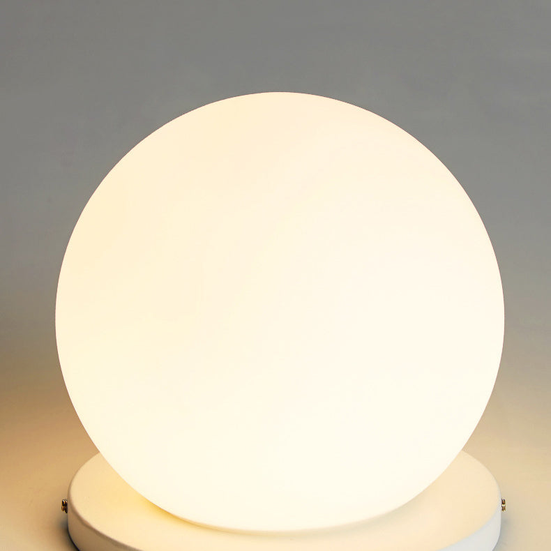 Single White Finish Flush Mount Lighting Global Shaded Ceiling Light