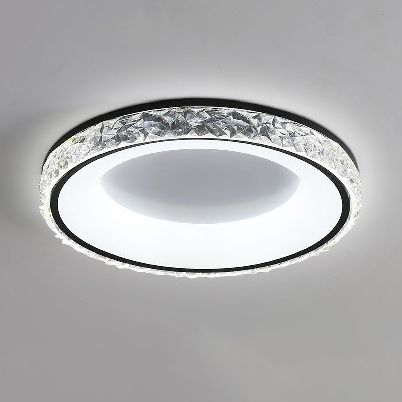 Single White/Black Flush Mount Lighting Circle LED Ceiling Light