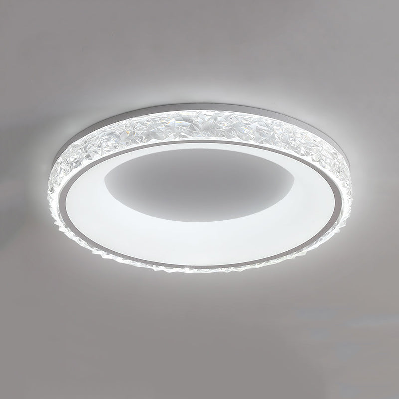 Single White/Black Flush Mount Lighting Circle LED Ceiling Light