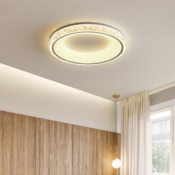 Single White/Black Flush Mount Lighting Circle LED Ceiling Light