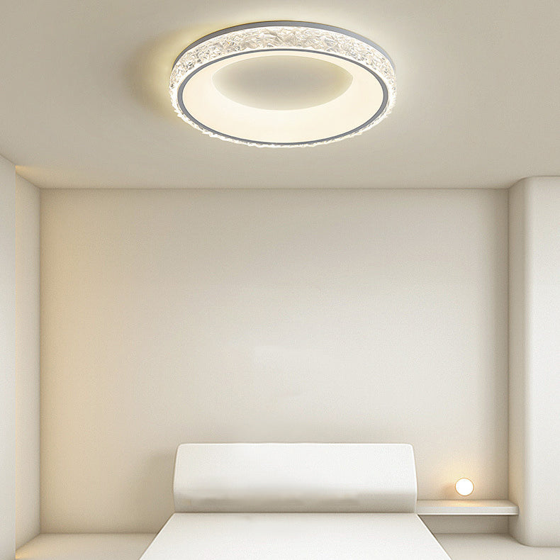 Single White/Black Flush Mount Lighting Circle LED Ceiling Light