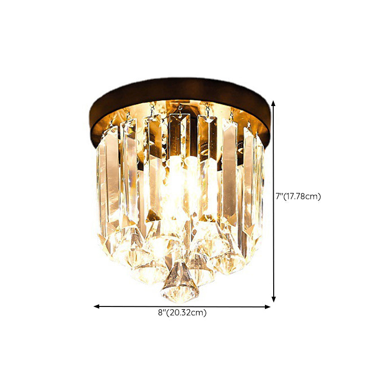 Modern Ceiling Lamp Creative Crystal Shade Flush Mount Light Fixture