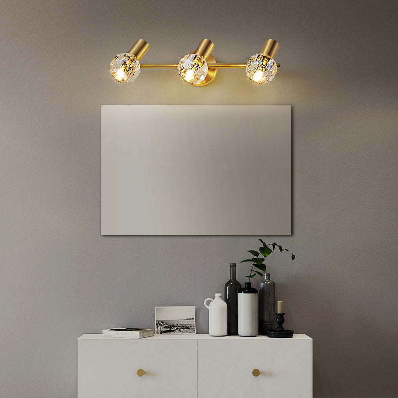 Modern Wall Mount Light Fixture Metal Wall Mounted Lighting in Gold Fixture for Washroom