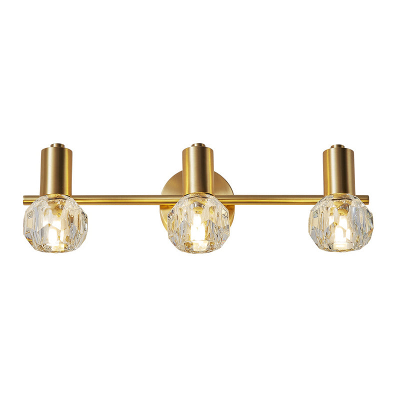 Modern Wall Mount Light Fixture Metal Wall Mounted Lighting in Gold Fixture for Washroom