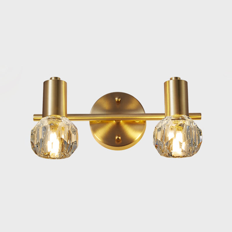 Modern Wall Mount Light Fixture Metal Wall Mounted Lighting in Gold Fixture for Washroom