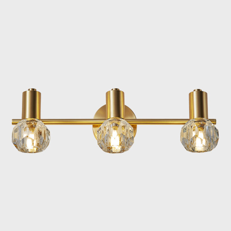 Modern Wall Mount Light Fixture Metal Wall Mounted Lighting in Gold Fixture for Washroom