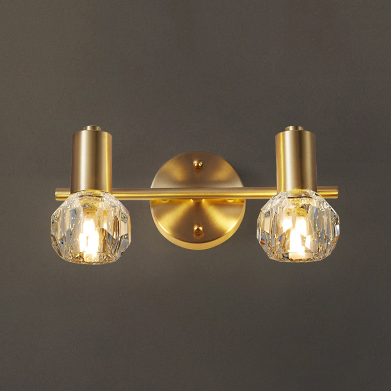 Modern Wall Mount Light Fixture Metal Wall Mounted Lighting in Gold Fixture for Washroom