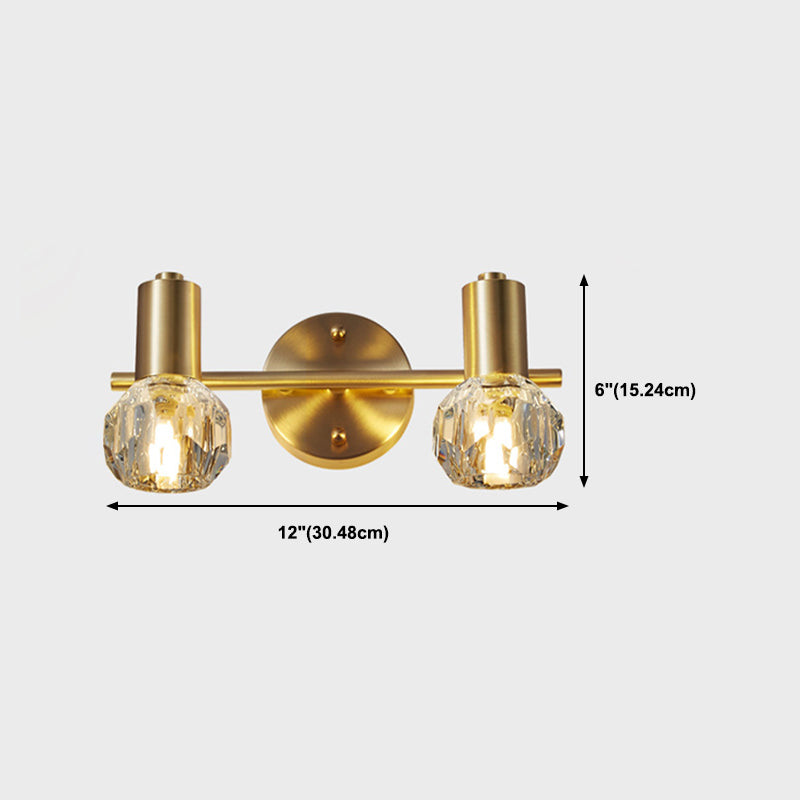 Modern Wall Mount Light Fixture Metal Wall Mounted Lighting in Gold Fixture for Washroom