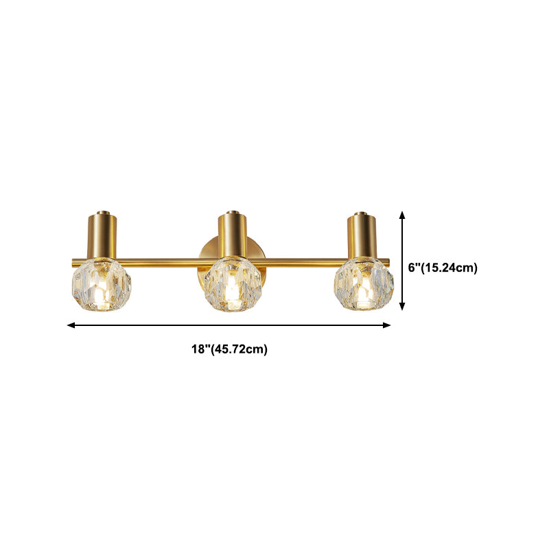 Modern Wall Mount Light Fixture Metal Wall Mounted Lighting in Gold Fixture for Washroom