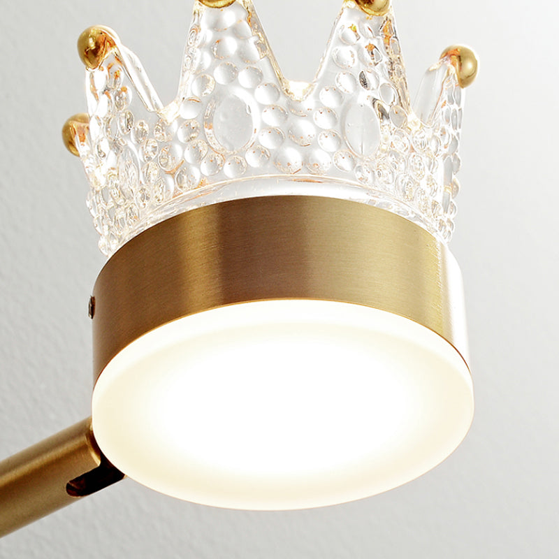 Nordic Style Vanity Light Crown Shape Vanity Lamp with Acrylic Shade for Shower Room