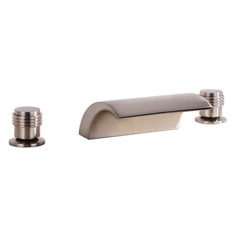 2-Handle Brushed Nickel Widespread Faucet 3-Hole Widespread Bathroom Sink Faucet in Chrome