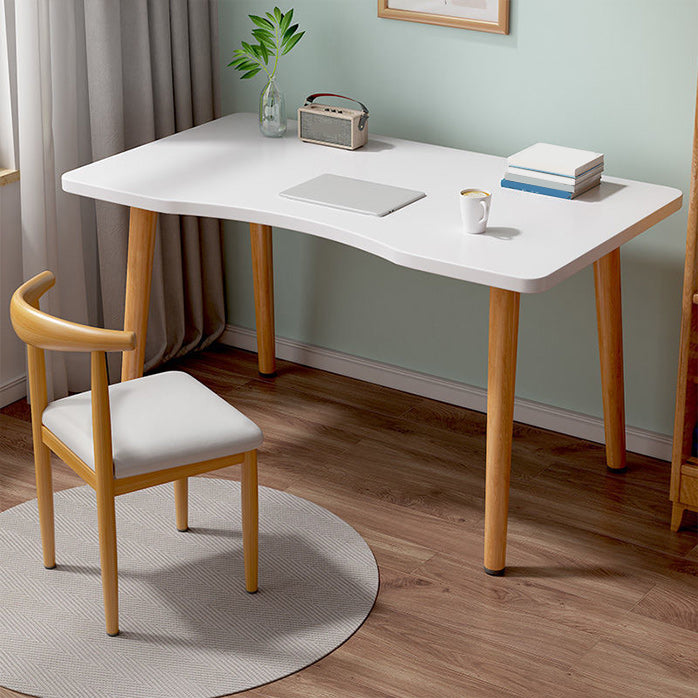 Bedroom Wooden Working Desk Modern Free Form Writing Table with 4 Legs