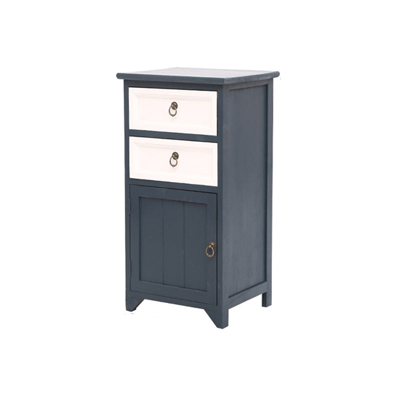 Industrial Distressed Finish Accent Cabinet with Drawers and Door