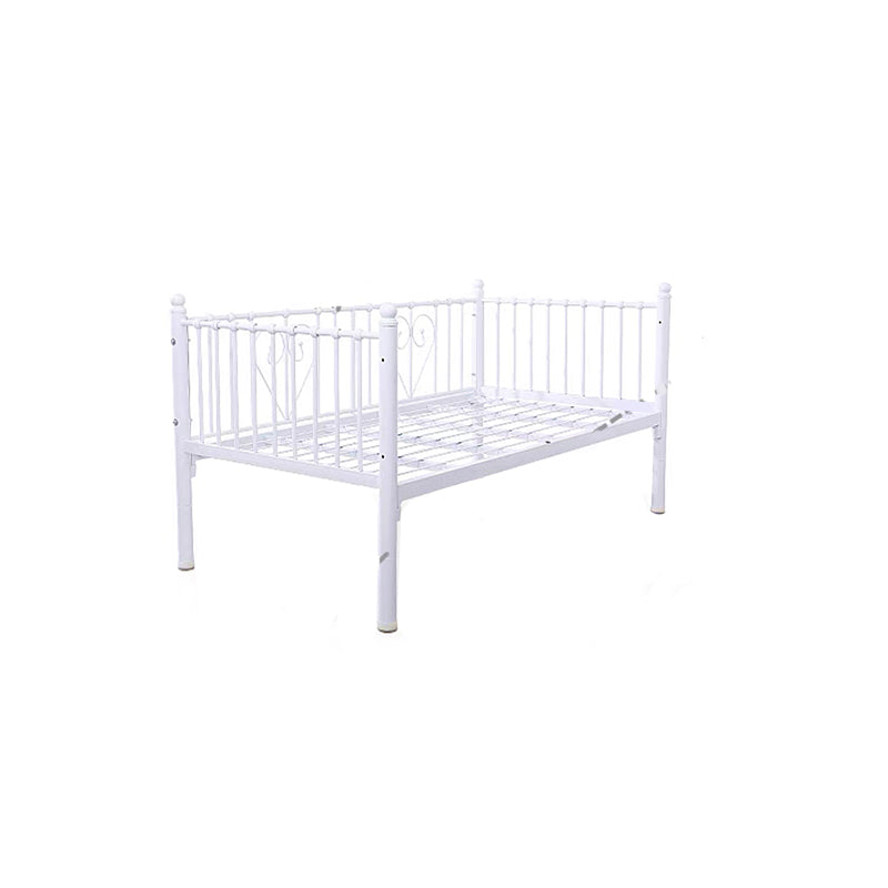 Scandinavian Metal with Guardrail Headboard Princess Slat Bed