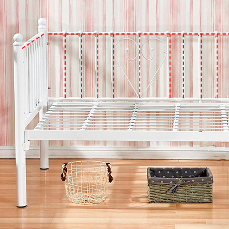 Scandinavian Metal with Guardrail Headboard Princess Slat Bed