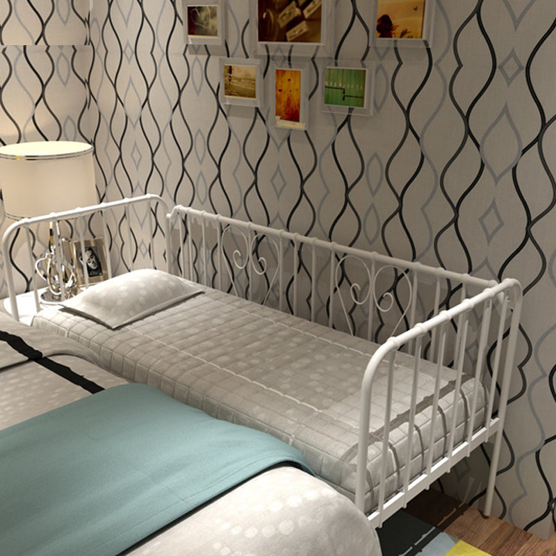 Contemporary Metal Headboard with Footboard Mattress Princess Bed