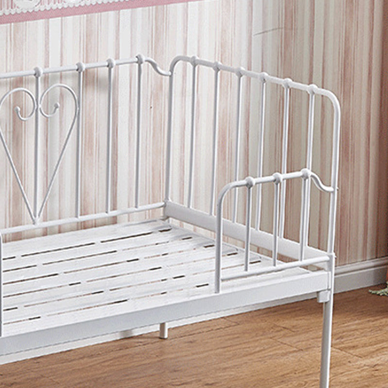 Contemporary Metal Headboard with Footboard Mattress Princess Bed