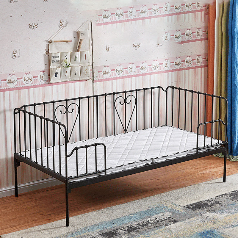 Contemporary Metal Headboard with Footboard Mattress Princess Bed