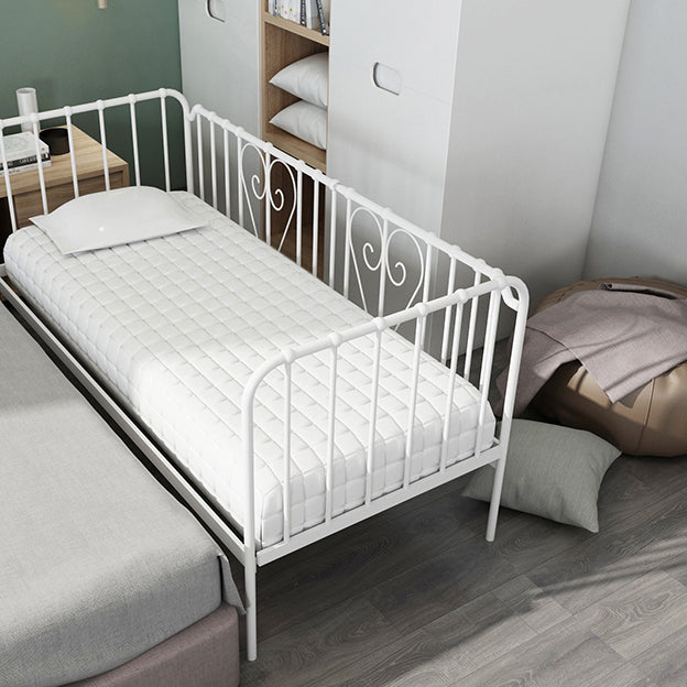 Contemporary Metal Headboard with Footboard Mattress Princess Bed