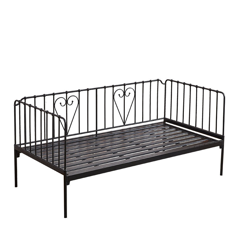 Contemporary Metal Headboard with Footboard Mattress Princess Bed