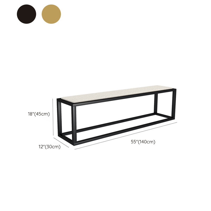 11.7-inch Width Modern Seating Bench Cushioned Metal Bedroom Bench