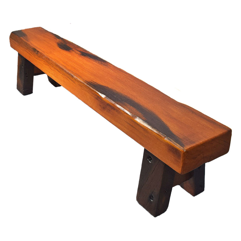 Traditional Dining Bench, Solid Wood Bench with Trestle Legs