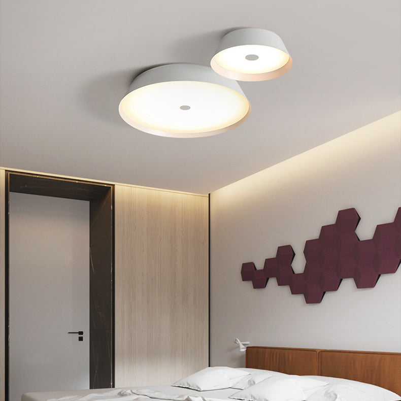 Single White/Brown Flush Mount Lighting Circle LED Ceiling Light