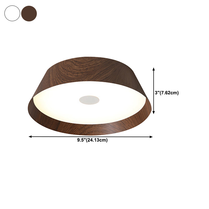 Single White/Brown Flush Mount Lighting Circle LED Ceiling Light