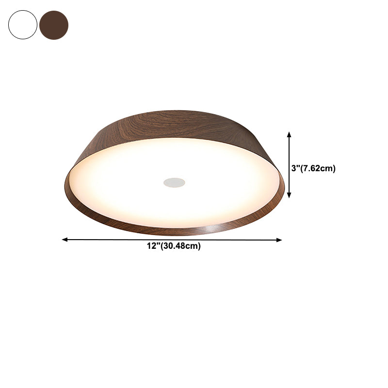 Single White/Brown Flush Mount Lighting Circle LED Ceiling Light