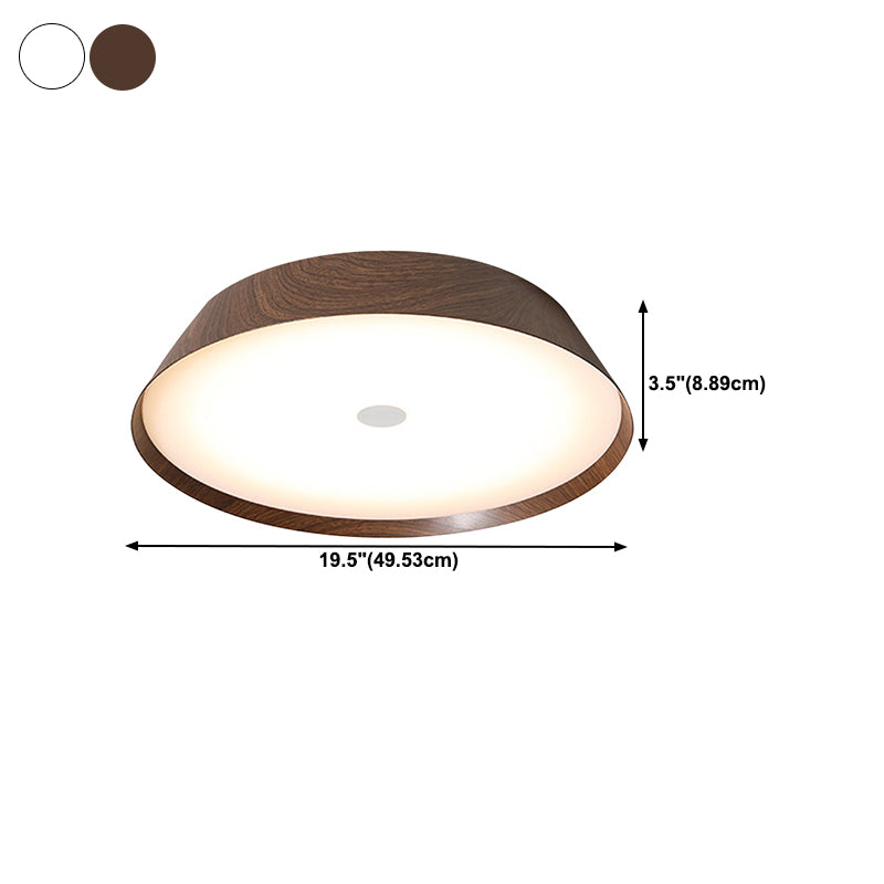 Single White/Brown Flush Mount Lighting Circle LED Ceiling Light