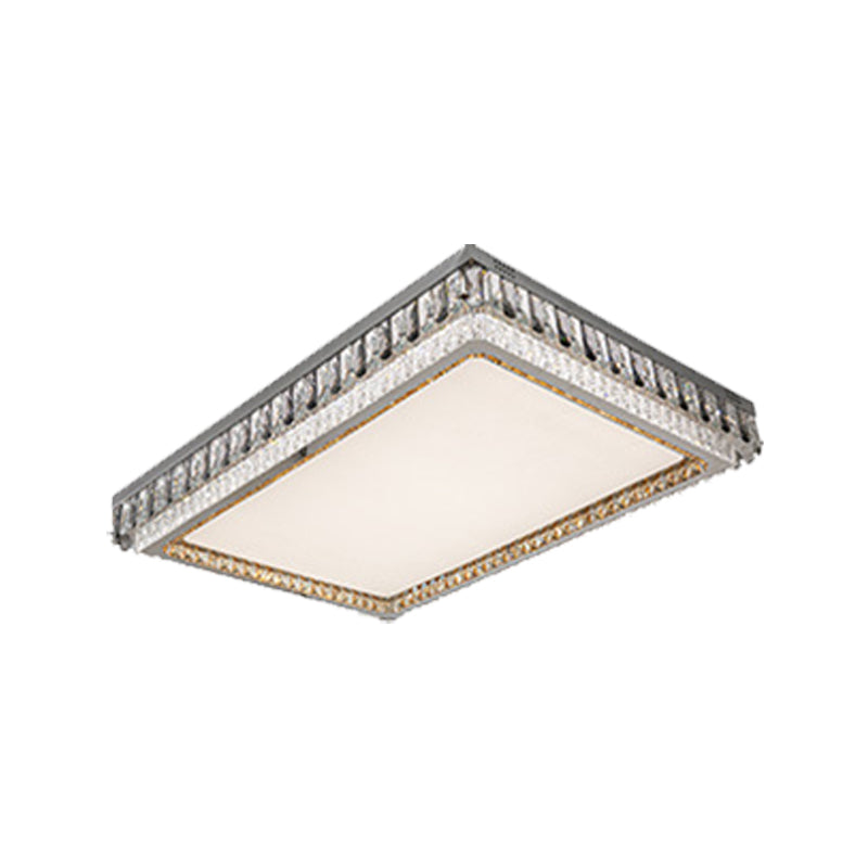 2-Light Golden Flush Mount Lighting Geometric Glass LED Ceiling Light for Foyer