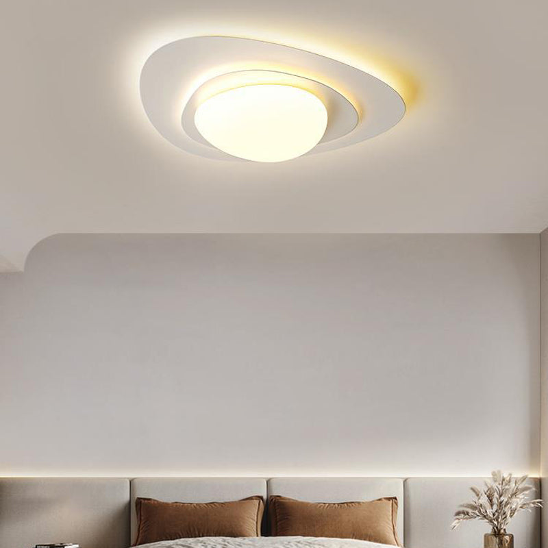 Modern 3 - Light LED Flush Mount White Iron and Acrylic Ceiling Flush