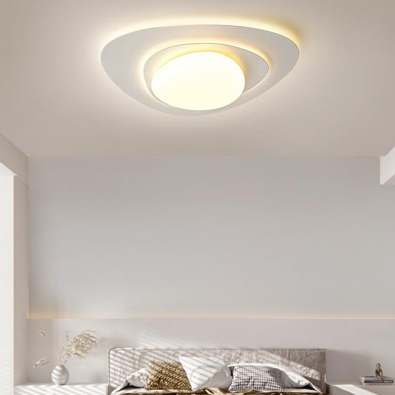 Modern 3 - Light LED Flush Mount White Iron and Acrylic Ceiling Flush