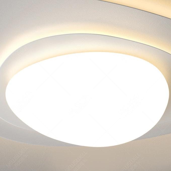 Modern 3 - Light LED Flush Mount White Iron and Acrylic Ceiling Flush