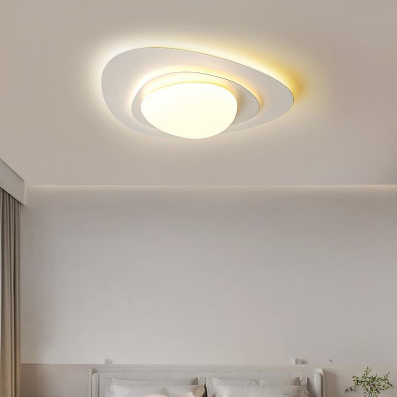 Modern 3 - Light LED Flush Mount White Iron and Acrylic Ceiling Flush