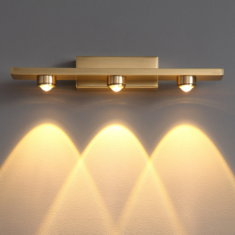 Metal Modern Wall Sconce Geometric Shape Vanity Lamp with Acrylic Shade for Bathroom