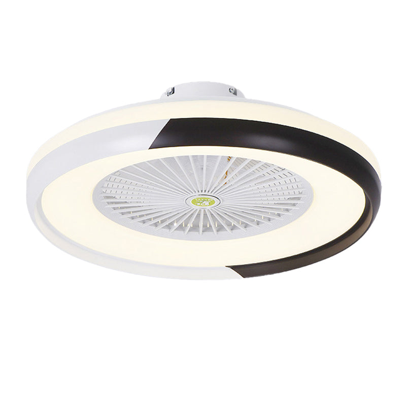 LED Round Ceiling Fan Light 23.6 Inch Modern Fan Lighting Fixture