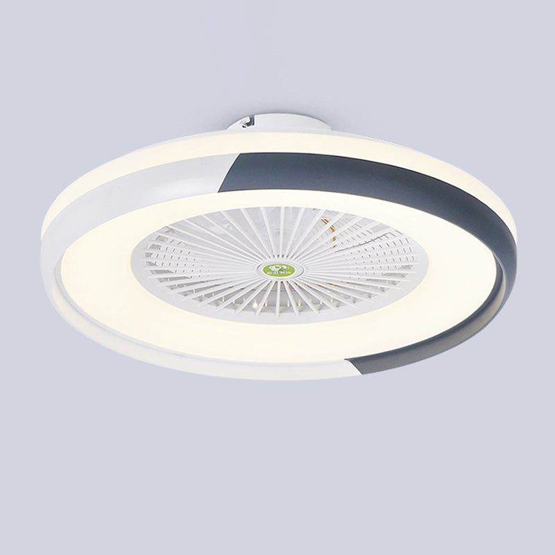 LED Round Ceiling Fan Light 23.6 Inch Modern Fan Lighting Fixture