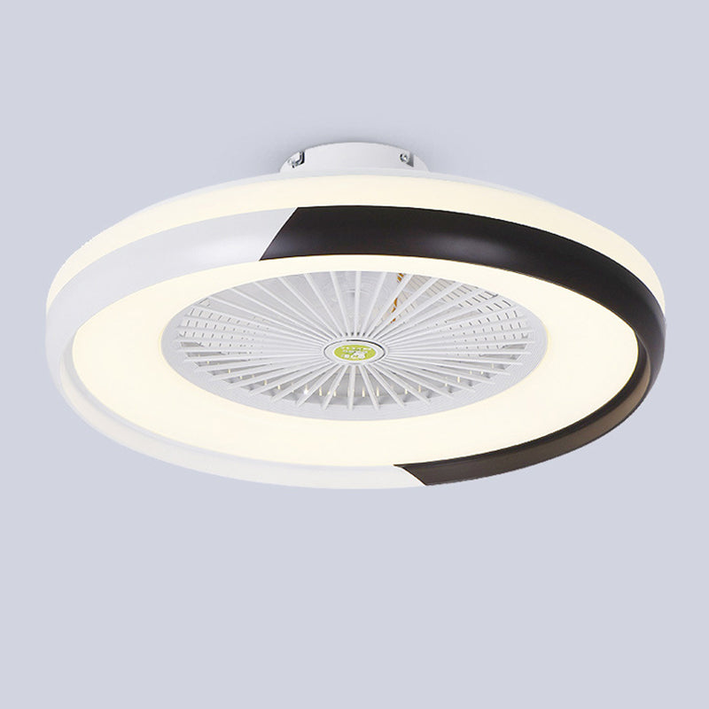 LED Round Ceiling Fan Light 23.6 Inch Modern Fan Lighting Fixture