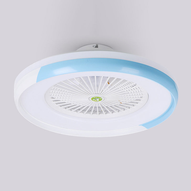 LED Round Ceiling Fan Light 23.6 Inch Modern Fan Lighting Fixture