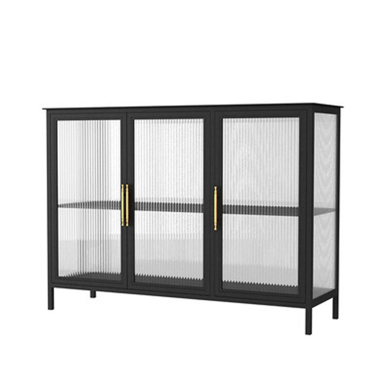 Glass Door Display Cabinet Industrial Storage Cabinet for Living Room