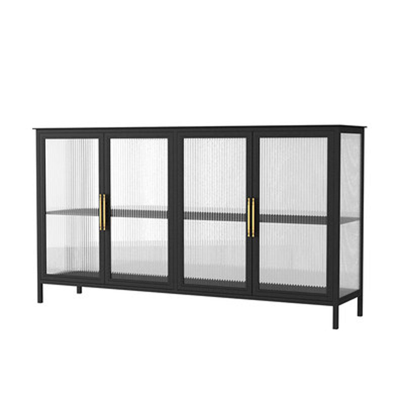 Glass Door Display Cabinet Industrial Storage Cabinet for Living Room