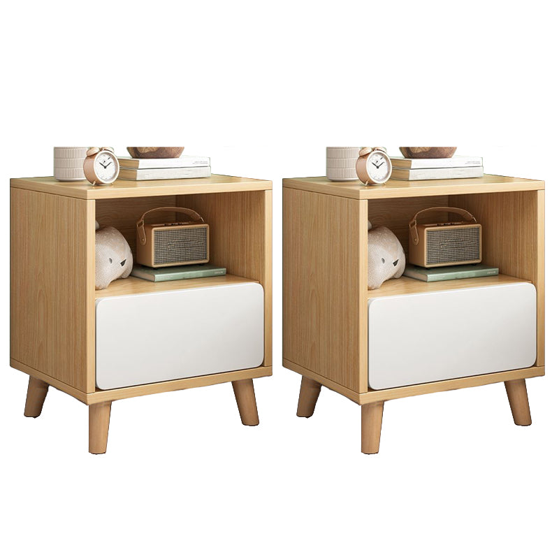 Modern Manufactured Wood Bed Nightstand Drawers Included Night Table for Bedroom