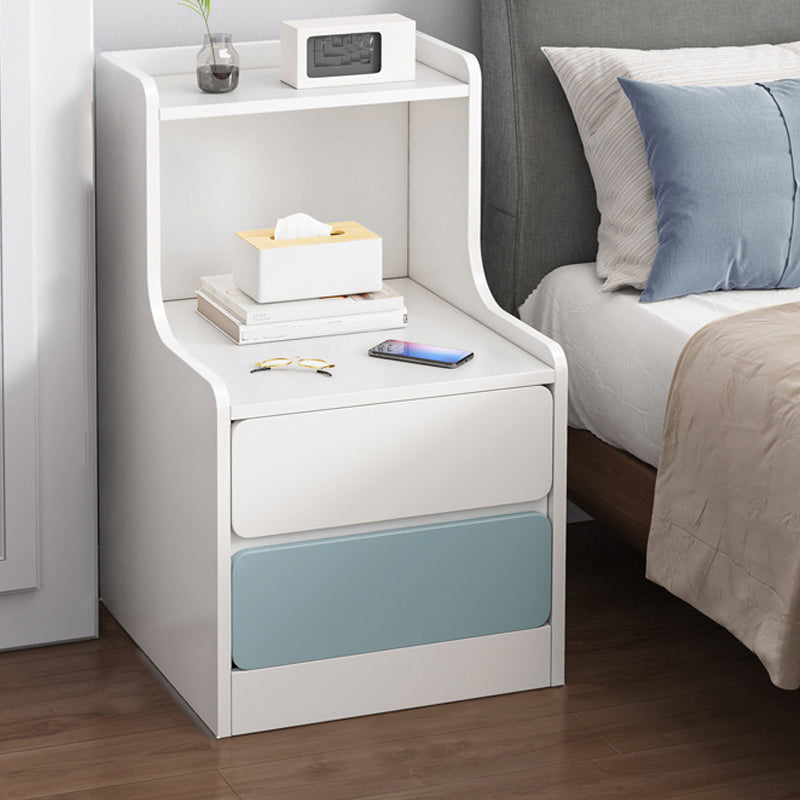 Modern Manufactured Wood Bed Nightstand Drawers Included Night Table for Bedroom